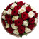 bouquet of red and white roses. Mongolia
