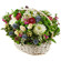 basket of chrysanthemums and roses. Mongolia