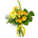 Yellow bouquet of roses and chrysanthemum. Mongolia